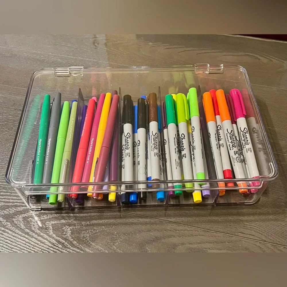 Clear Sunglasses Organizer with Multiple Compartments